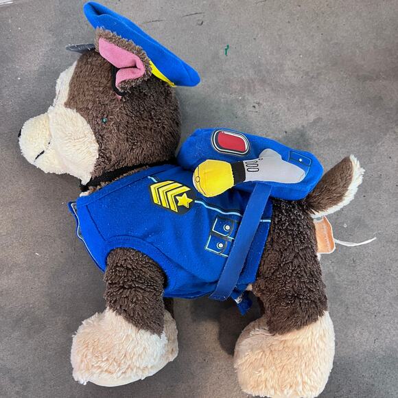 Build a Bear BAB Paw Patrol Chase cop pup stuffy gender neutral medium size - Picture 5 of 8